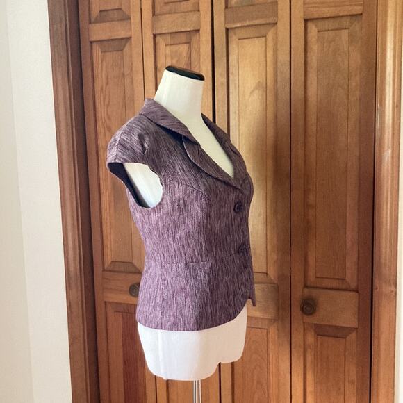 The Limited Purple Cap Sleeve Blazer, Size XS - Picture 2 of 10